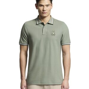 PSYCHO BUNNY
Mens Sea Spray Baxter Pique Polo Shirt Size 5 (Medium)